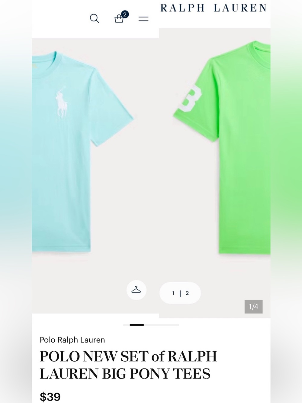 POLO NEW SET of RALPH LAUREN BIG PONY TEES